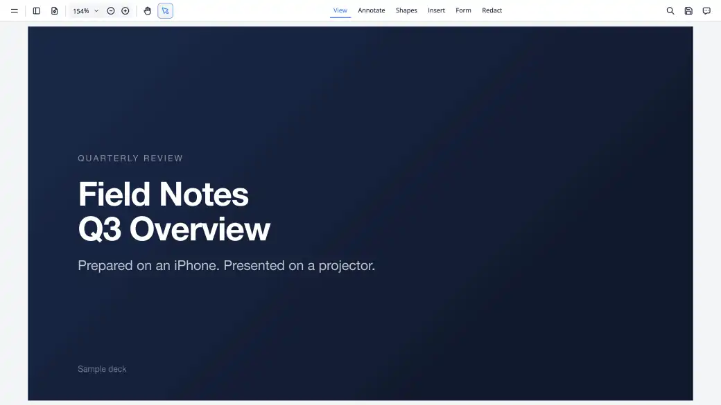 XeOS on an external display: pdf fullscreen
